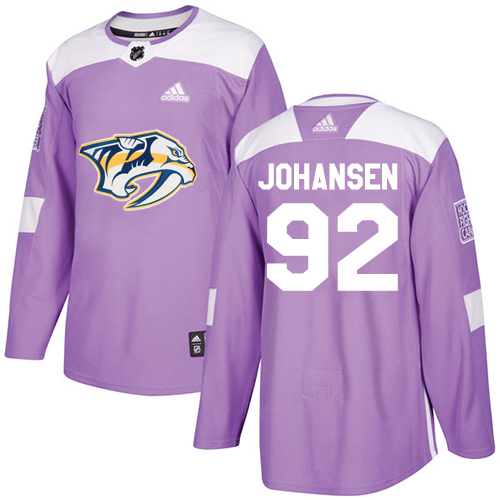 Adidas Predators #92 Ryan Johansen Purple Authentic Fights Cancer Stitched NHL Jersey